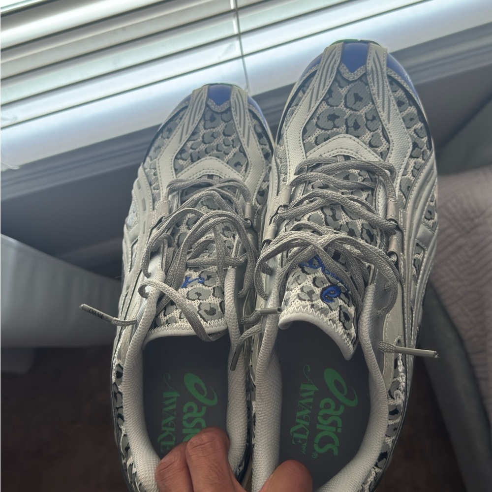 ASICS Wild Patterned Sneakers in Gray and Black